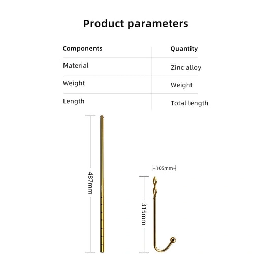 AllNight Set 3867 Golden Hook Anal LOCKINK Adjustable 1110